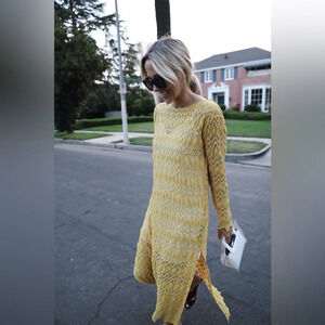 Zara Lace tunic in yellow size: Small